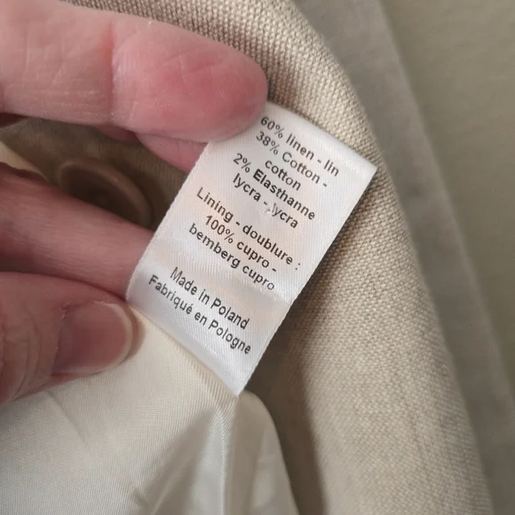 JOSEPH Linen Notched Minimalist Blazer Jacket Size 40 Old Money Elevated Basic - Picture 8 of 14